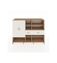 Kronos Dolap 10 Raflı 2 Çekmeceli 2 Kapaklı 220x59x163 Çam-Aytaşı