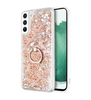 Microsonic Samsung Galaxy S22 Kılıf Glitter Liquid Holder Gold