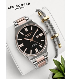 Lee Cooper 2 Yıl Garantili Takvimli Kadran Bileklik Hediyeli Erkek Kol Saati E8325.550