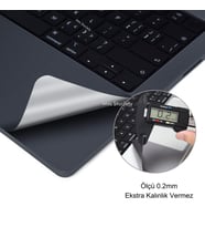Macbook Air 15.3 inç M2-M3, Touchpad Sticker Film Koruyucu (2023-2024) A2941 A3114 ile Uyumlu (Gece Mavisi)