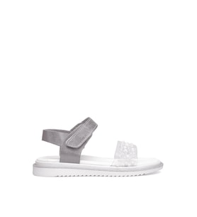 Elit ŞA-P-036-25Y Patik Kız Çocuk Düz Sandalet Gümüş