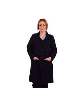 ESER - Bayan Alpaka Önlük - Çıtçıtlı - Lacivert