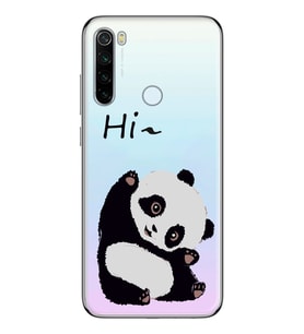 Redmi Note 8 Uyumlu Sevimli Panda Desenli Şeffaf Telefon Kılıfı