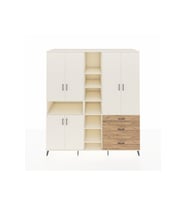Kronos Dolap 13 Raflı 3 Çekmeceli 6 Kapaklı 220x59x243 Aytaşı-Aytaşı/Çam