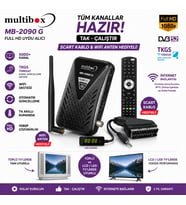 Multibox MB-2090 G Full HD Uydu Alıcısı WiFi Antenli SCART Kablolu Tüplü LCD LED TV Uyumlu TKGS Tak Çalıştır