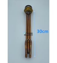 1-1/4'' Meşale Çay Kazanı Rezistansı Kıvrık Bakır 2000W Kalın Diş-Termostatlı-Ka (Metal)