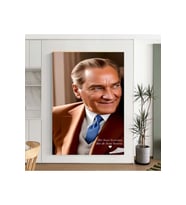 GÜLEN ATATÜRK CANVAS TABLO KANVAS DUVAR DEKARASYON DUVAR SÜSÜ ÖLÇÜ SEÇMEYİ UNUTMAYINIZ :) (Çok Renkli)