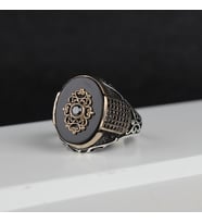 Oniks Taşlı 925 Ayar Gümüş Yüzük