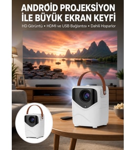 Ayaklı Portatif Projeksiyon Akıllı İşlemcili Yeni Nesil