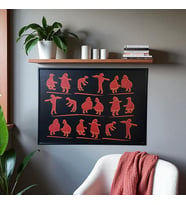 Dekoratif Soyut Tablo 70 x 100 cm CAN003 - Ev - Otel - Ofis - Hastahane - Kafe - Restourant Dekorasyonu (Turuncu)