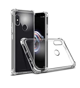 Coverzone Xiaomi Mi A2 Lite ile uyumlu K?l?f Z-Nitro Anti Shock Silikon Kapak Kamera Korumal? Anti?ok Airbag K�?e Korumal? Silikon ?effaf K?l?f