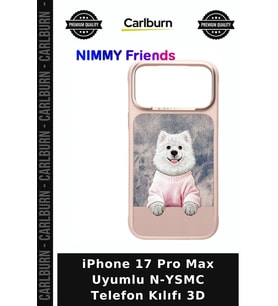 iPhone 17 Pro Max Uyumlu N-YSMC Telefon Kılıfı 3D Cihaz Koruma İşlemeli Kılıf Aksesuar Çeşidi