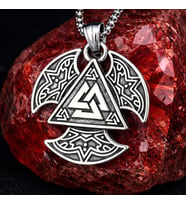 Paslanmaz Çelik Norse Odin Sembolü Valknut Viking Erkek Kolye