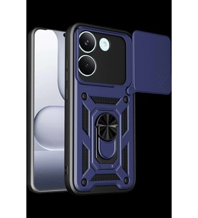 Poco X8 Pro Pars Lens Yüzüklü Silikon - Lacivert