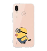 Huawei P20 Lite Uyumlu Baskılı Yumuşak Silikon Şeffaf Telefon Kılıfı