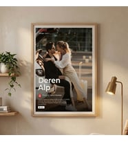 Stüdyo 14 Kişiye Özel Lovflix Flim Tablo Çerçeveli Poster Tablo Sevgiliye Özel Romantik Hediye Yıl Dönümü Hediyesi