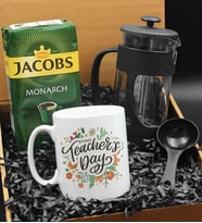 Öğretmenler Gününe Özel Dünyanın En İyi Öğretmeni Kupası & French Press & 250 Gram Jacobs Monarch Filtre Kahve Hediye Seti