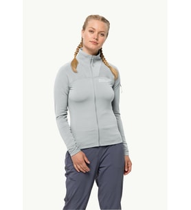 Jack Wolfskin 1710981_6709 Prelight FZ W Cool Grey Kadın Outdoor Polar (Gri)