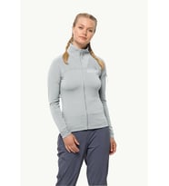 Jack Wolfskin 1710981_6709 Prelight FZ W Cool Grey Kadın Outdoor Polar (Gri)