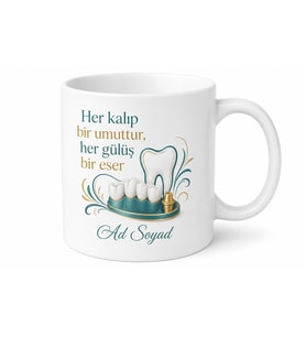 Diş Protez Teknolojisi Öğrencisine Kusursuz Gülüşler Estetik Kalıp Kupa Hediye