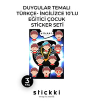Duygular İngilizce-Türkçe Tasarımlı Kredi Kartı Sticker Kaplama