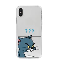 Iphone XS MAX Uyumlu Tom ve Jerry Tasarımlı Şeffaf Telefon Kılıfı