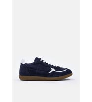Team Lacivert Süet Hakiki Deri Kadın Sneaker