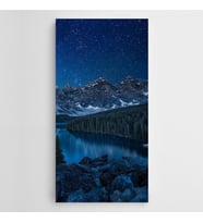 Göl Yıldızlar Panoramik Kanvas Tablo