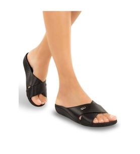Muya Cyrus 31124-001 Topuk Jelli Anatomik Taban Kadın Terlik Siyah 36-42