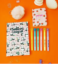 Panda Defter Ayıcık Fiğürlü Keçeli Kalem Dolu Dolu Kırtasiye Seti
