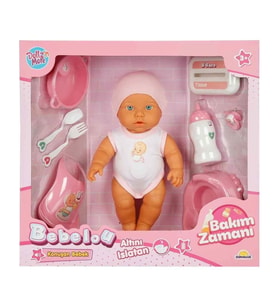 3823 Bebelou Bakım Zamanı Sesli Gülen Ağlayan Bebek 32 cm -Sunman