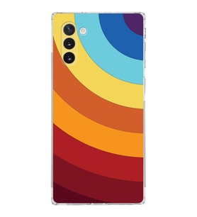 Samsung Galaxy Note 10  Kamera Korumalı Kapak Renk Cümbüşü Tasarımlı  Şeffaf  Kılıf