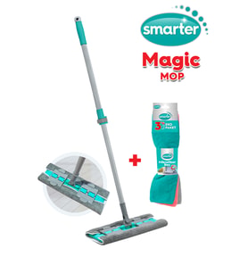 Magıc Mop Mikrofiber 3’lü Temizlik Bezi Seti, Paspas Mandallı Yüzey Temizliği