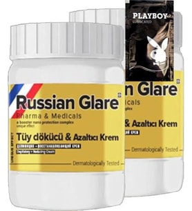 Süper Playboy Rusian Glare Tüy Dökücü Azaltıcı Nano 2Li X 50 Ml Rus Merhemi + Yanında Jel