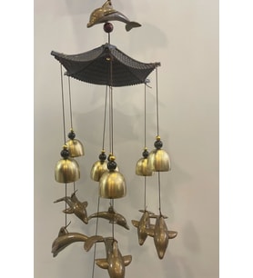 Deprem Zili Çanı Duvar Rüzgar Çanı Zili Feng Shui Ejderha Yılı Metal Borulu Yunus Pagoda Objeli