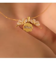 925 Ayar Gümüş Kişiye Özel Açılan Yonca Kolye