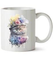 Kedi Baskılı Porselen Kupa Bardak