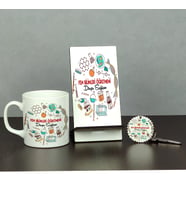 Fen Bilimleri Öğretmenine Hediye Üçlü Set (Kupa + Telefon Standı + Anahtarlık)