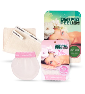 Dermapeel Keçi Kılı Banyo Kesesi + Pink Touch Yüz Kesesi Set
