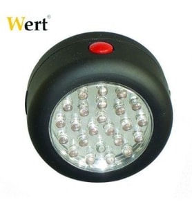 WERT 2616 Pilli Çalışma Lambası, 24 LED (Siyah)