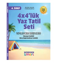 4. Sınıf 4x4'lük Tatil Tekrar Seti  12 Fasikül+Bilişsel Etkinlikler-2025 (Çok Renkli)