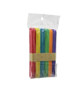 RENKLİ - 1000 ADET AHŞAP ELİŞİ - DİL ÇUBUK 15CM X 1.8CM (5343)