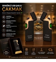 İsme Özel Lüks Şarjlı Çakmak - Çift Yön Baskı Opsiyonu- 6 Farklı Renk Seçeneğiyle