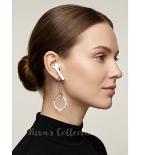 Küpe&Kulaklık Tutucu bir Arada. Çıkarılabilir Kulak Tutucu. Bluetooth Kulaklık Kayıp Önleyici.
