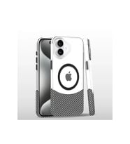 iPhone 16 Carbon Puzzle Magsafe Kapak - Beyaz