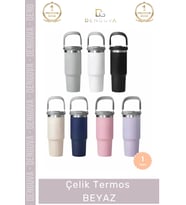 #Termos Paslanmaz Vakumlu Sızdırmaz Mat Isı Yalıtımlı Dayanıklı Şık Ergonomik Çelik Termos