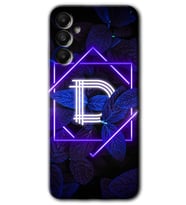 Galaxy A05s Kılıf HD Desen Baskılı Kılıf - Dark Neon Yaprak D Harfi
