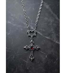DÜKKAN DESİGN BAT LOVE CROSS KOLYE