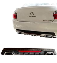 Citroen C Elysee Siyah Difüzör Difizör Kare Egzoz Görünüm Reflektörlü