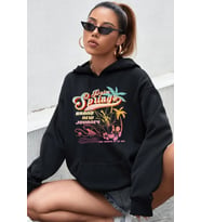 Unisex Oversize Brand New Journey Baskılı Sweatshirt (Siyah)